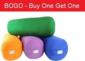 Kakaos Round Yoga Bolster  Buy One Get One Free  DS